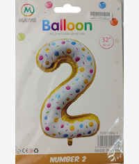 Casey 102cm Donut Balloon Number 2
