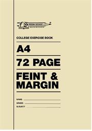 Freedom A4 72 Pages College Exercise Book Feint And Margin