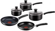 Tefal Essential 8 Piece Non Stick Set Black