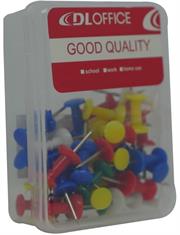 DLOffice Multicolour 24mm Pushpins Thumb Tacks Plastic Tub
