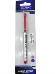 Marlin Liqui Liner Roller Ball Pen Red Single Medium