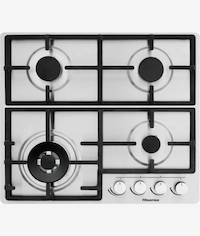 Hisense 60cm Stainless Steel 4 Burner Gas Stove